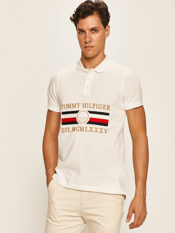 Icon Embroidery Slim Polo WHITE / L