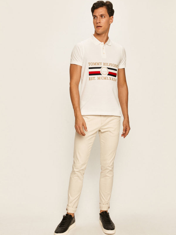 Icon Embroidery Slim Polo WHITE / L