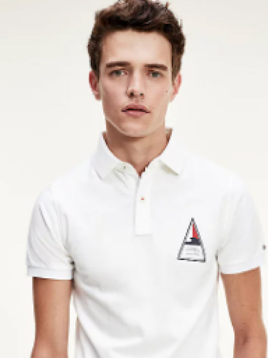 Th Cool Rubber Print Slim Polo WHITE / XXXL