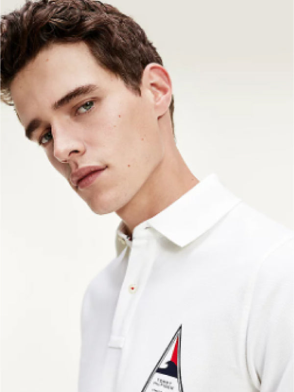 Th Cool Rubber Print Slim Polo WHITE / XXXL