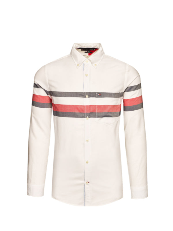 Slim Global Stripe Shirt White / Multi / L