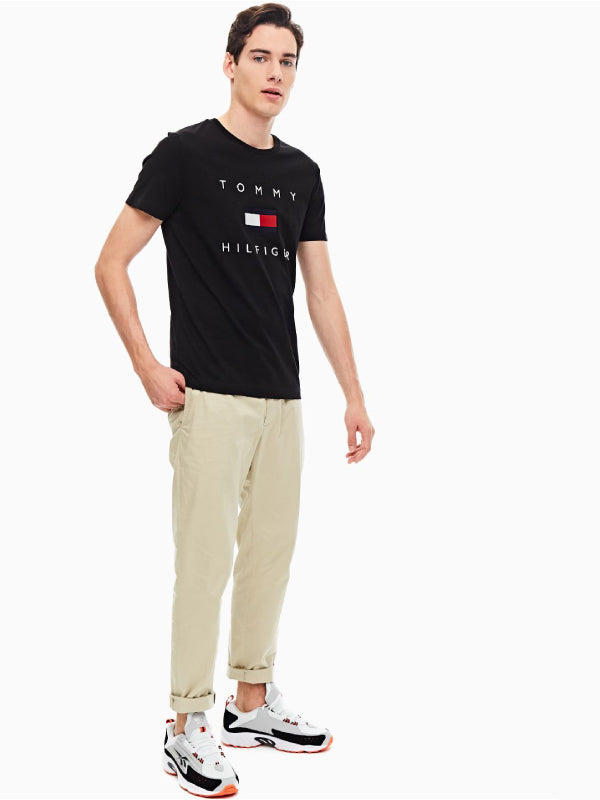 Tommy Flag Hilfiger Tee Black / L