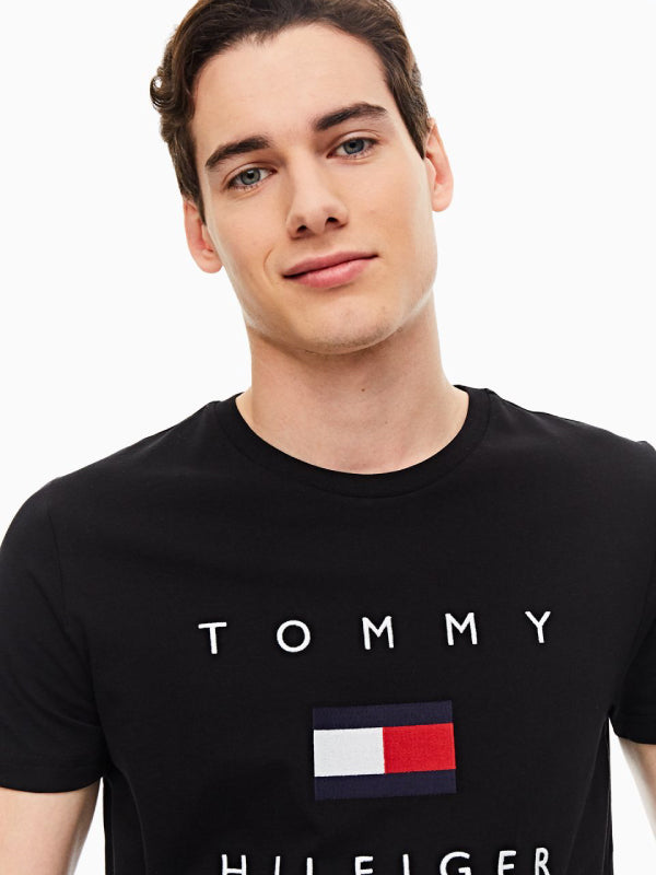 Tommy Flag Hilfiger Tee Black / L