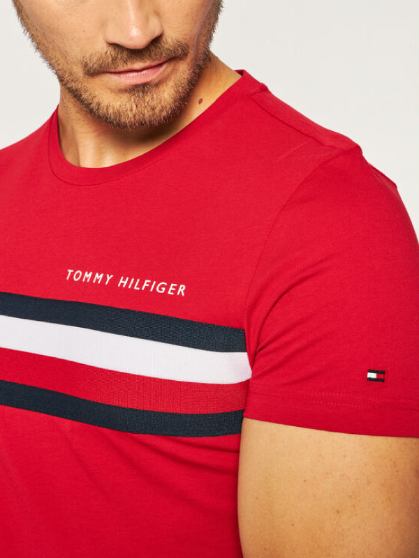 Global Stripe Tee PRIMARY RED / L