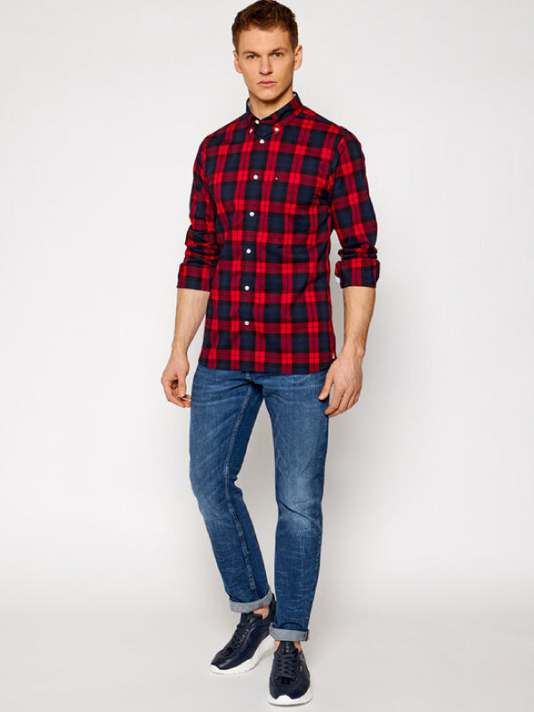 Flex Black Watch Check Shirt Primary Red / Pitch Blue / Black / L