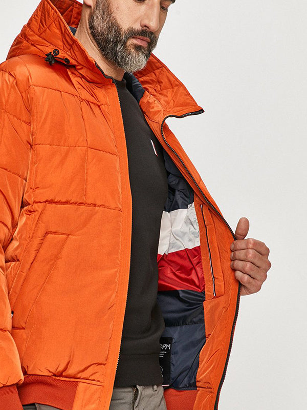 Rope Dye Hooded Bomber Tucson Orange / L