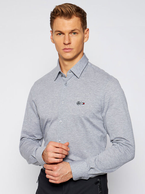 2 Mb Tech Flex Jersey Slim Shirt Light Grey Heather / L