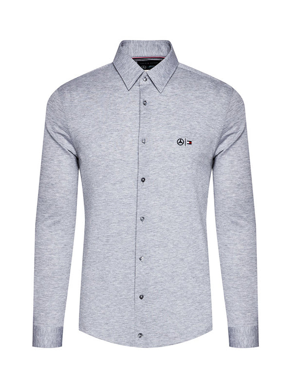 2 Mb Tech Flex Jersey Slim Shirt Light Grey Heather / L