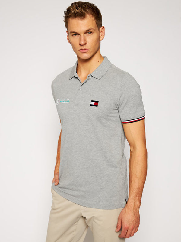 1 Mb Logo Polo Medium Grey Heather / L