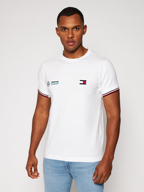 1 Mb Tipped Logo Tee White / L