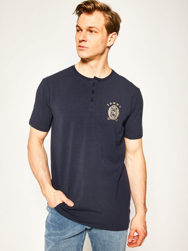 Henley Ss Tee Crest Navy Blazer / XL