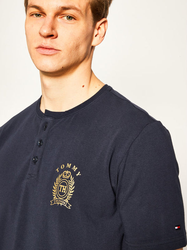 Henley Ss Tee Crest Navy Blazer / XL