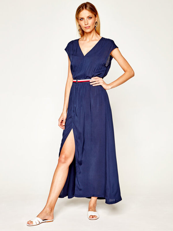 Wrap Dress Pitch Blue / L