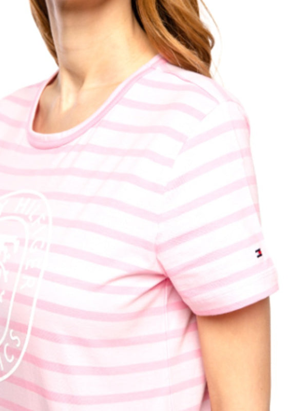 Th Cool Ess Relaxed Graphic Tee BRETON STP /  FROSTED PINK / L