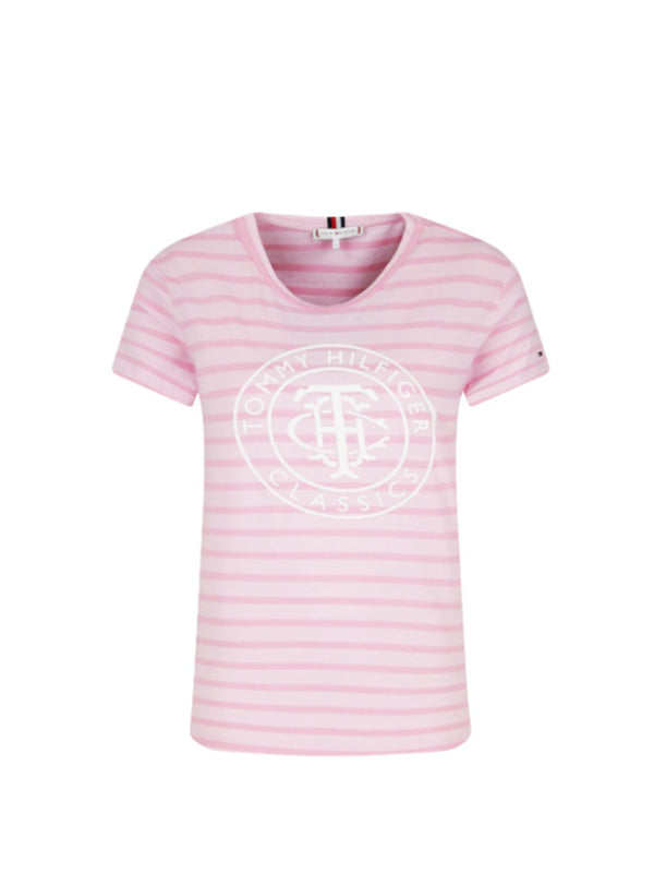 Th Cool Ess Relaxed Graphic Tee BRETON STP /  FROSTED PINK / L