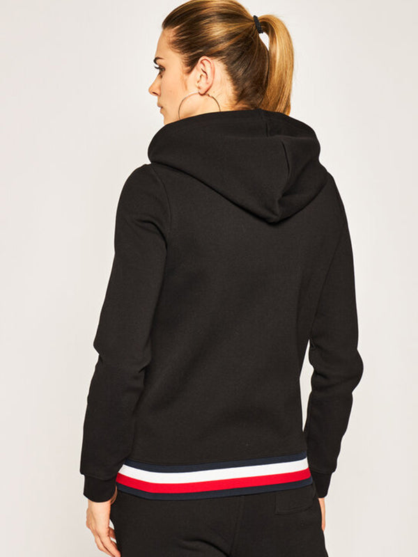 Zip-Through Hoodie BLACK / L