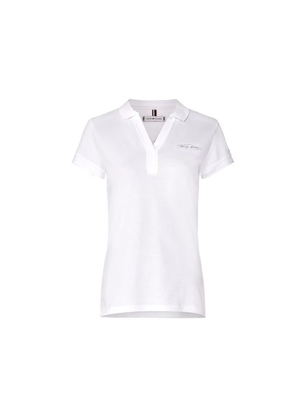 Cecile Slim Polo Ss WHITE / L