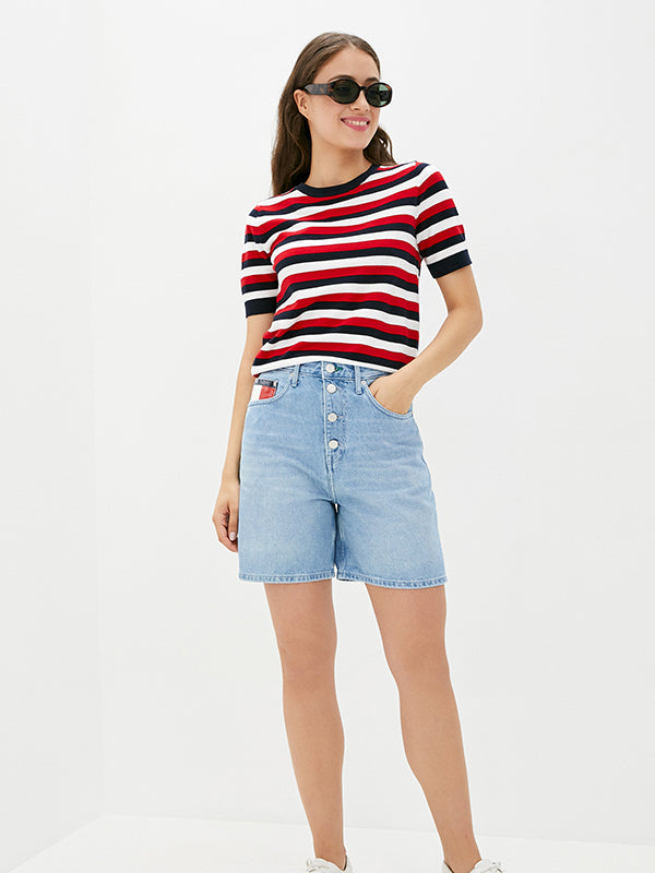 Noora  Structure Stp C-Nk Swt Ss WE BRETON STP PRIMARY RED / WHITE / L