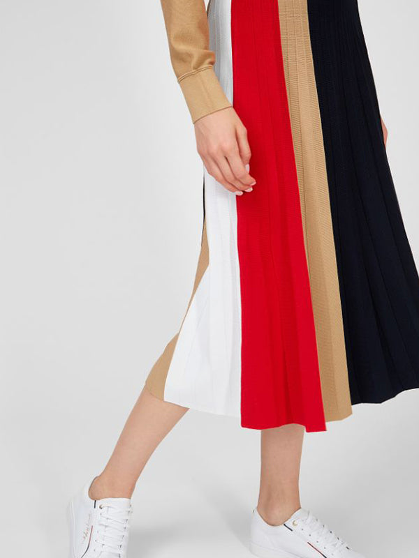 Icon Pleated Skt DESERT SKY COLOUR BLOCK / L