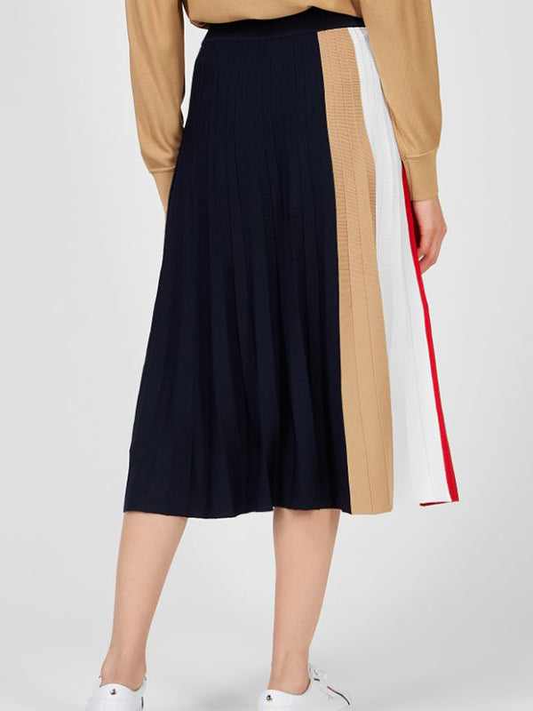 Icon Pleated Skt DESERT SKY COLOUR BLOCK / L