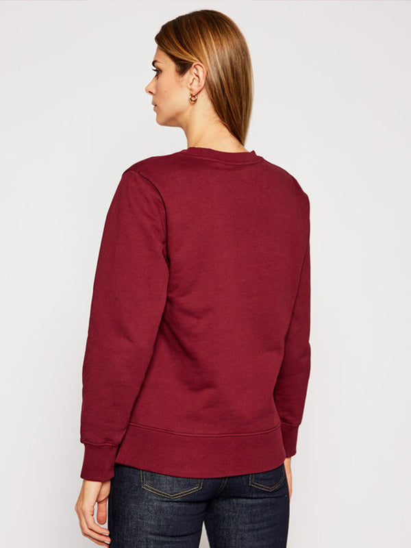 Regular C-Nk Th Sweatshirt Ls Deep Rouge / L