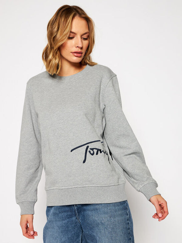 Regular C-Nk Script Sweatshirt Light Grey Heather / L