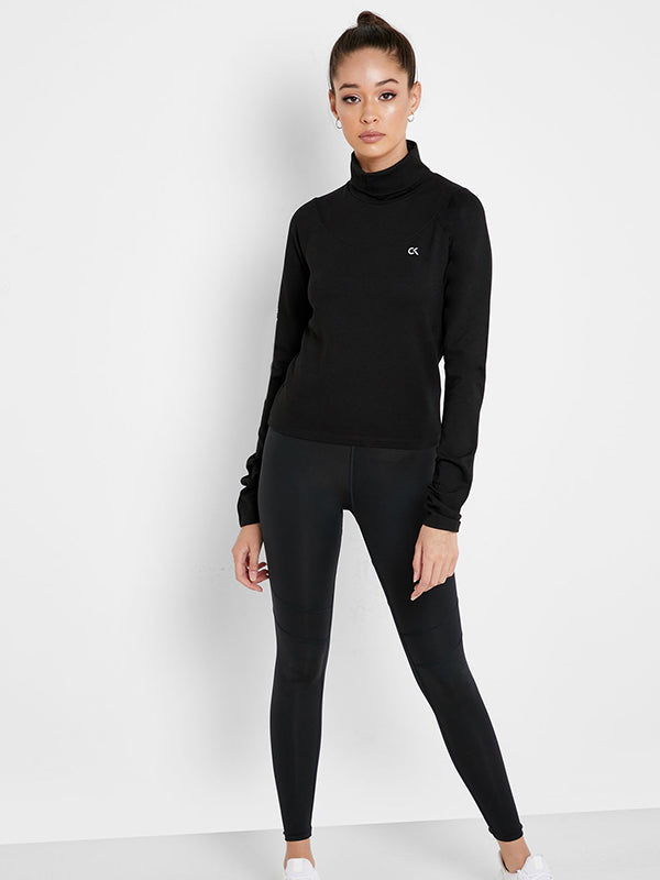 Mock Neck Pullover CK Black / L