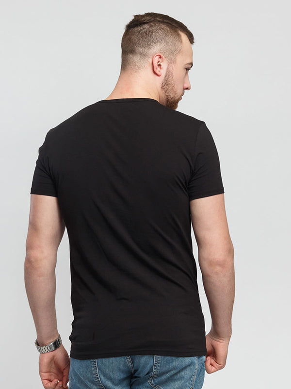 Stretch Cn Tee Ss 3P BLACK / XL