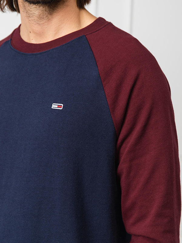 Tjm Raglan Tee BURGUNDY / BLACK IRIS / L