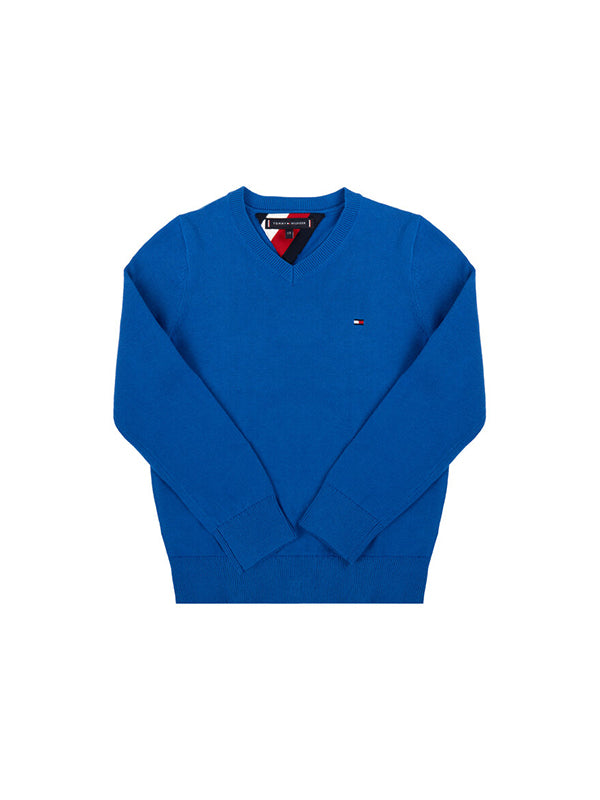 Essential V-Neck Sweater Olympian Blue / 10