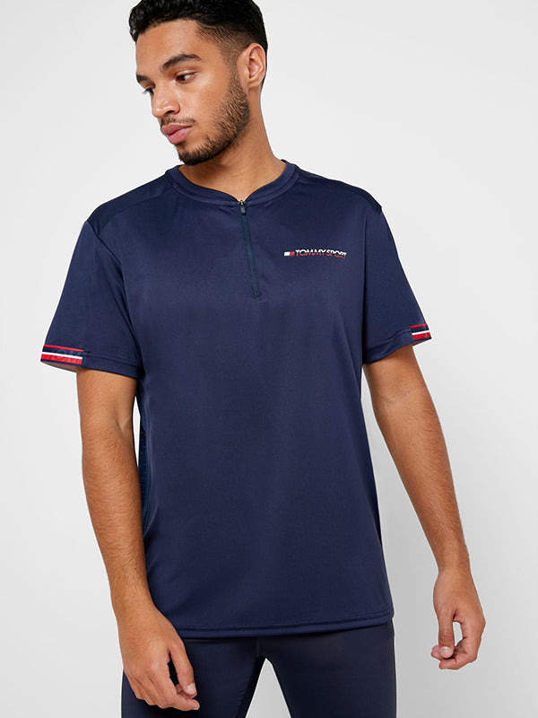 1/4 Zip Mesh Tee Sport Navy / XL