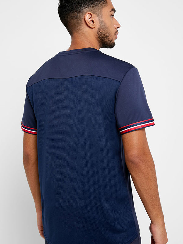 1/4 Zip Mesh Tee Sport Navy / XL