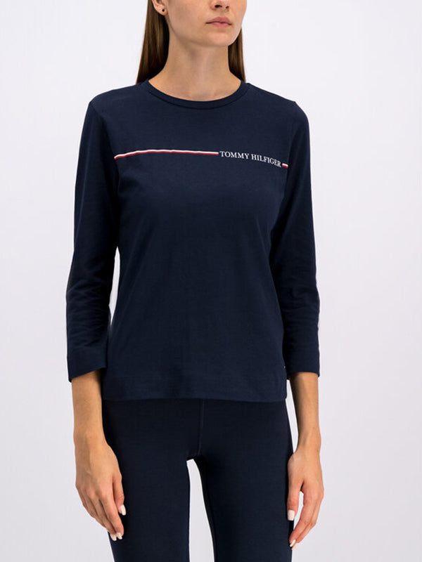 Katie C-Nk Tee 3/4 Slv Sky Captain / L