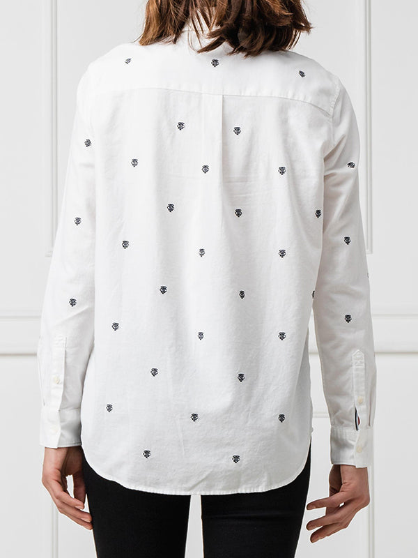 Aja Emb Shirt Ls W3 BRIGHT WHITE / 10