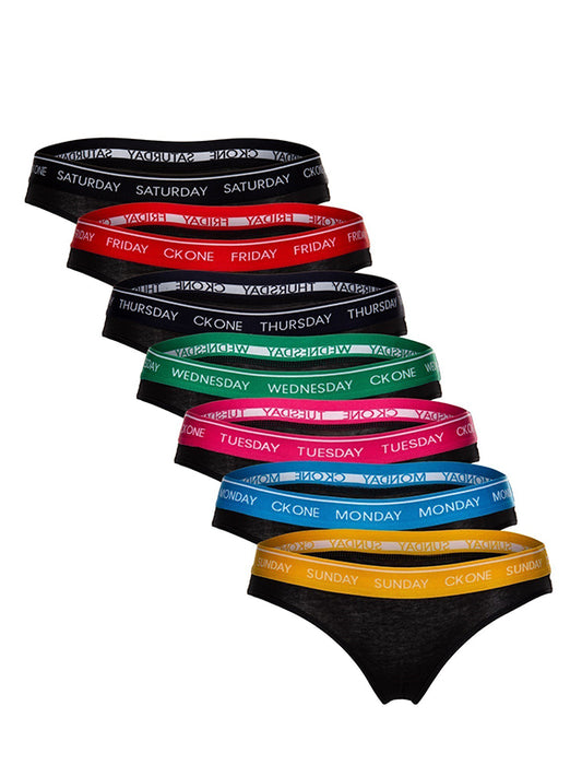 Thong 7Pk BLACK / L