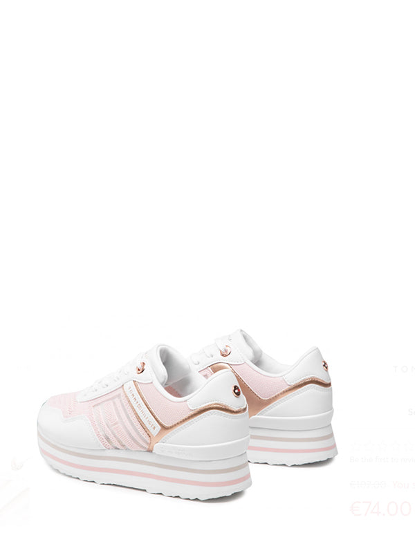 Knitted Flatform Sne Light Pink / 36