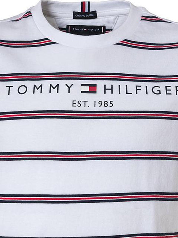 Essential Stripe Tee White / 10