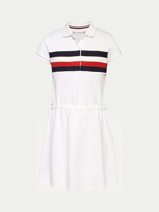 Pique Polo Dress S/S White / 10