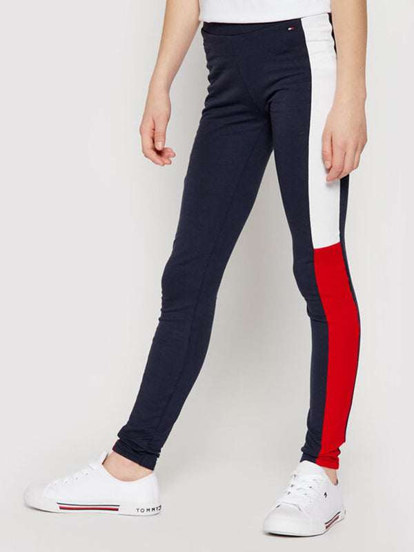 Colorblock  Legging Twilight Navy/ Deep Crimson / 10