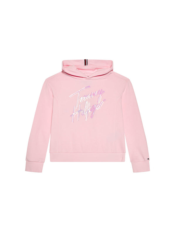 Script Print Hoodie Pink Breeze / 10