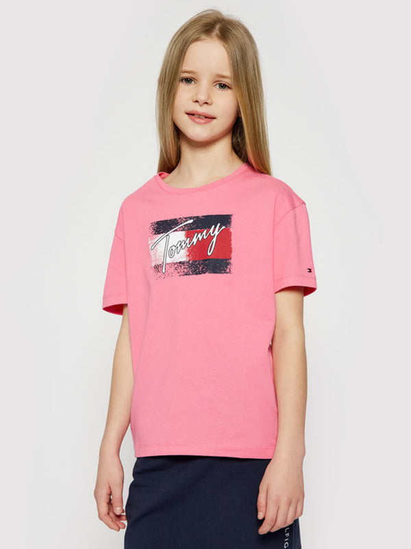 Flag Print Tee S/S Exotic Pink / 10