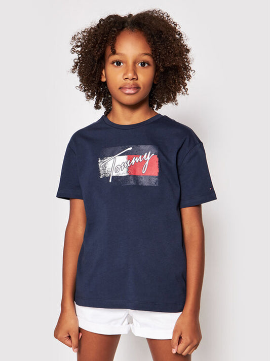 Flag Print Tee S/S Twilight Navy / 10