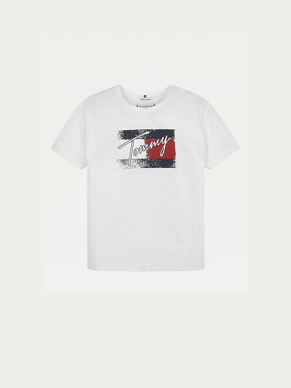 Flag Print Tee S/S White / 10