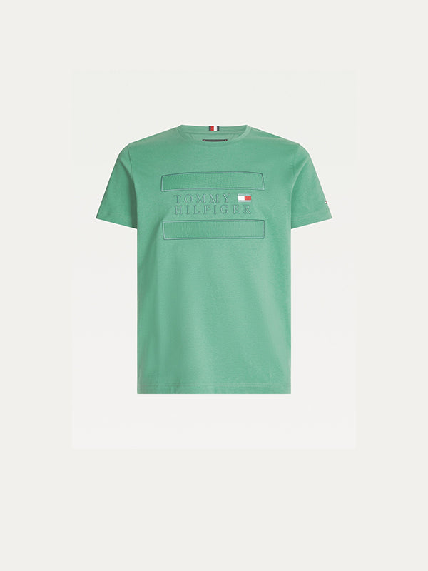 Applique Nylon Tee Glazed Green / L