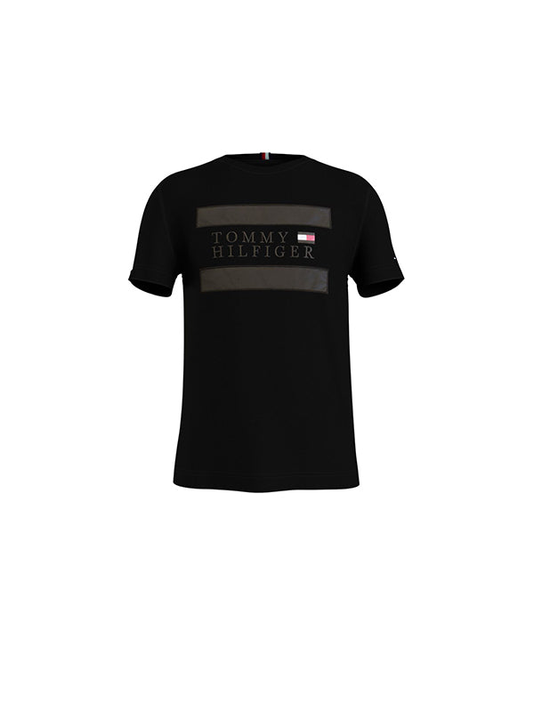 Applique Nylon Tee Black / L