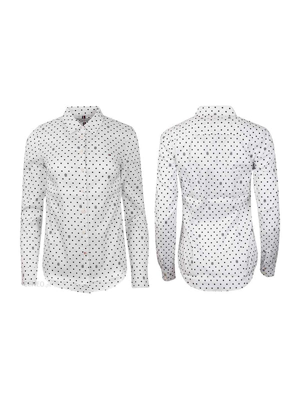 Stretch Poplin Slim Th Polka Dot / Th Optic White / 42