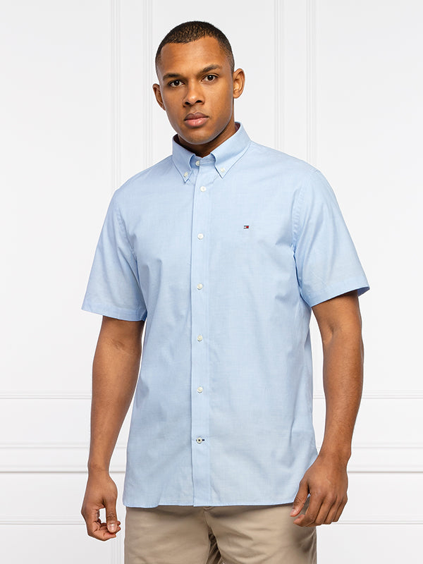 Natural Soft Poplin Copenhagen Blue / L