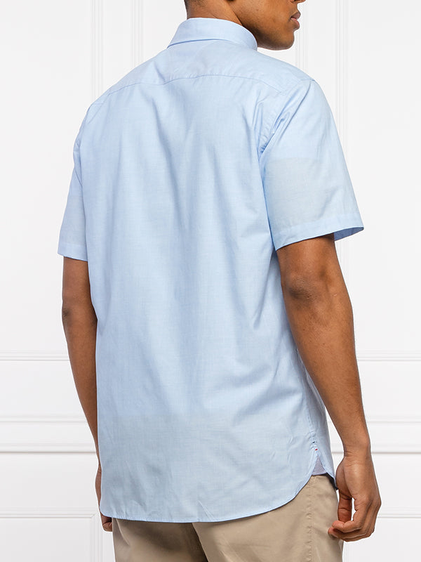 Natural Soft Poplin Copenhagen Blue / L