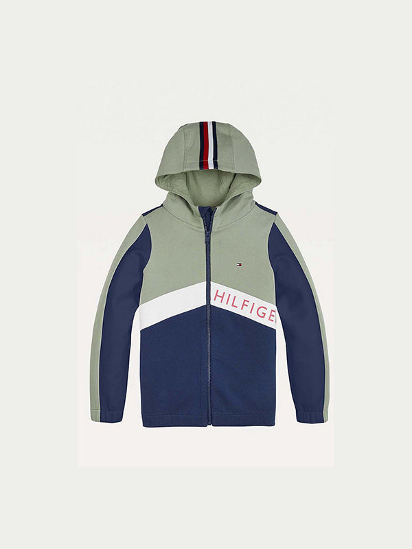 Colorblock Hooded Zi Twilight Navy/Spring Olive / 10