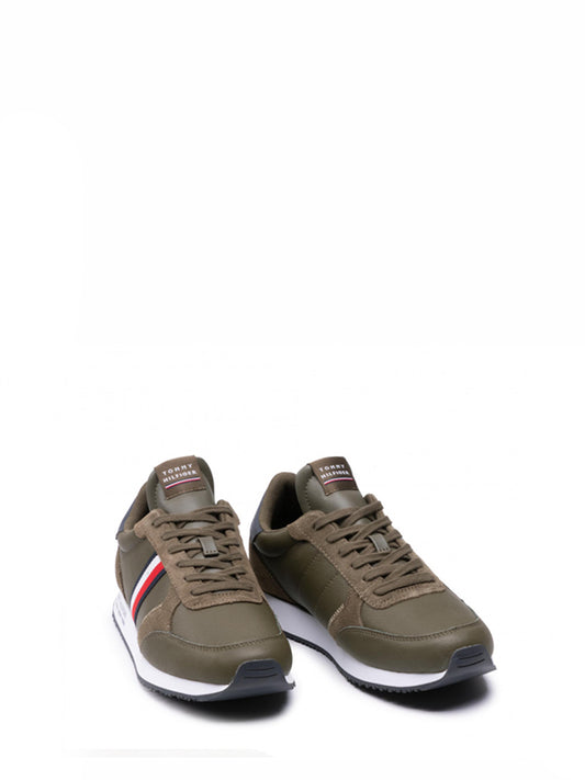 Runner Lo Leather St Army Green / 42